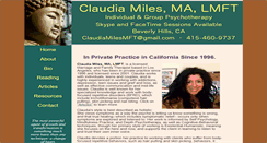 Desktop Screenshot of claudiamiles.com