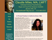 Tablet Screenshot of claudiamiles.com